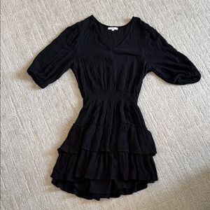 Z Supply Black Tiered Mini Dress